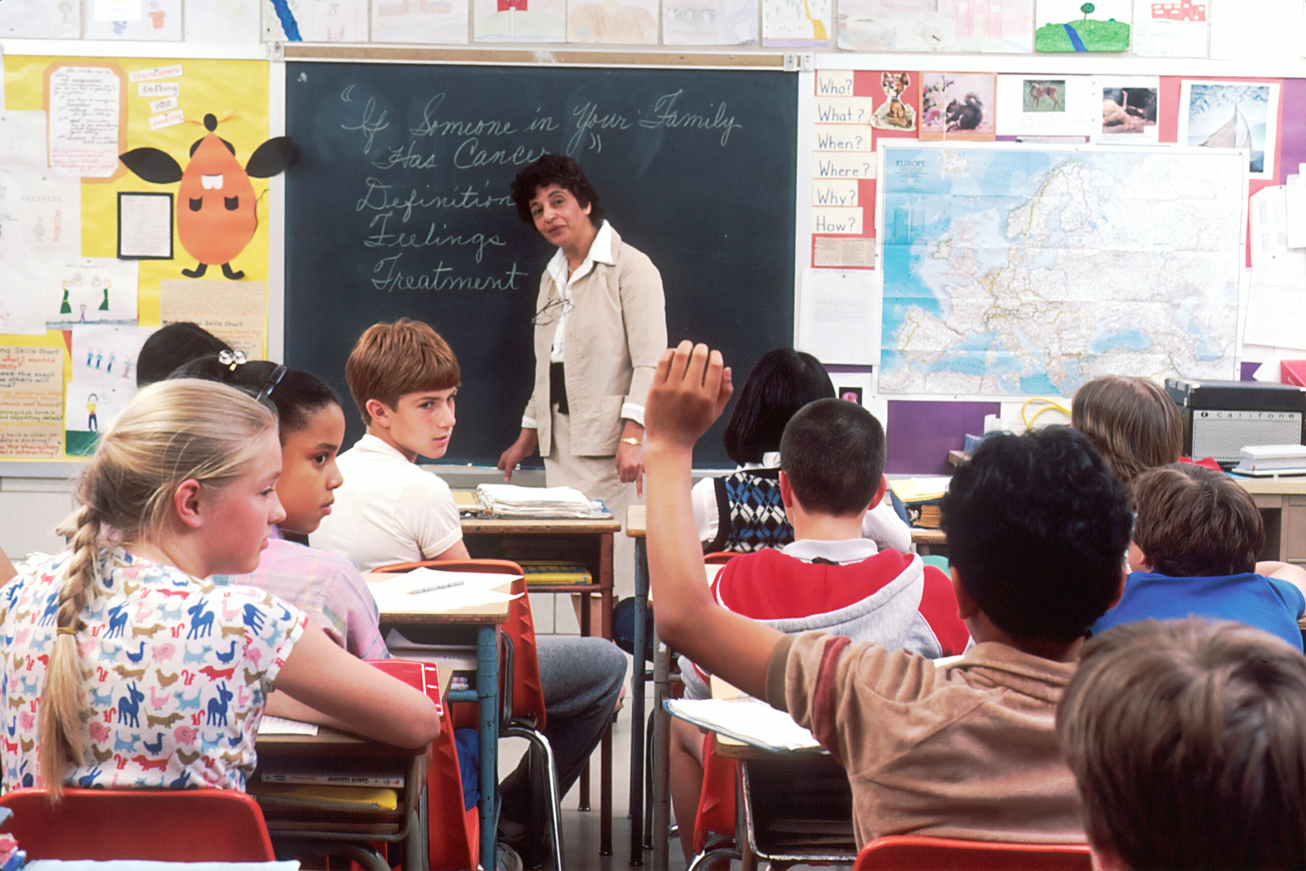 Some students are taking a class in school.